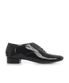 Repetto Lacquered Leather Flats In Black