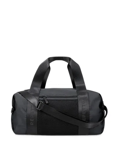 Repetto Large Mesh-panelled Knotted Shoulder Bag In Black