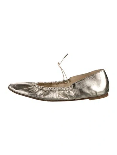 Pre-owned Repetto Leather Ballet Flats In Gold