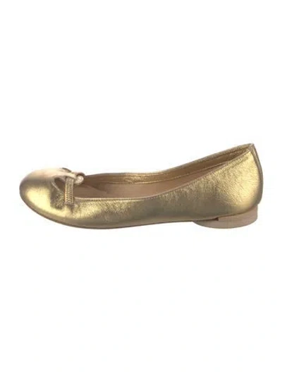 Pre-owned Repetto Leather Ballet Flats In Gold
