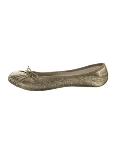 Pre-owned Repetto Leather Ballet Flats In Green