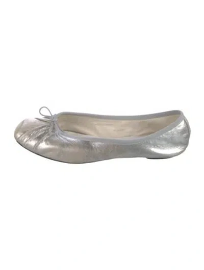 Pre-owned Repetto Leather Bow Accents Ballet Flats