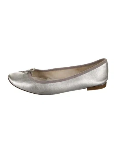 Pre-owned Repetto Leather Bow Accents Ballet Flats