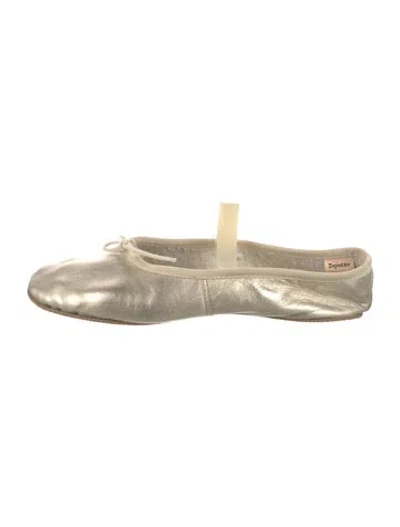 Pre-owned Repetto Leather Mary Jane Flats In Neutral
