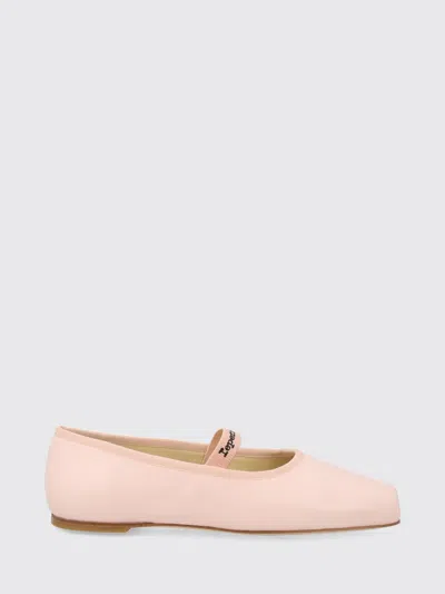 Repetto Lizbeth Calfskin Mary Jane Flats With Square Toe In Pink