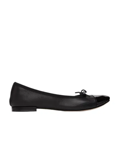 Repetto Pointed-tip Bow-detail Ballerina Shoes In Black