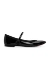 Repetto Logo Lacquered Leather Mary Jane Shoes In Black