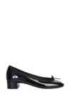 Repetto Camille Flat Ballets With Leather Sole In Black