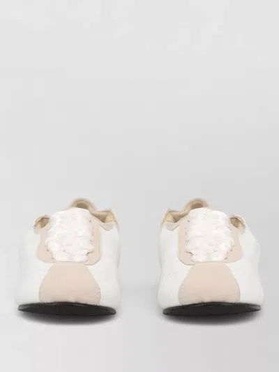 Repetto Low Top Sneakers Two Tone Rubber Sole In White
