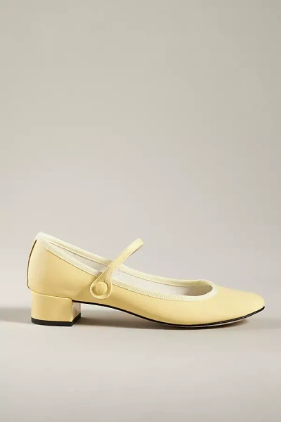 Repetto Mary Jane Heels In Yellow