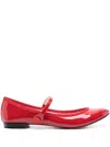 Repetto Mary Jane Leather Ballerinas In Red