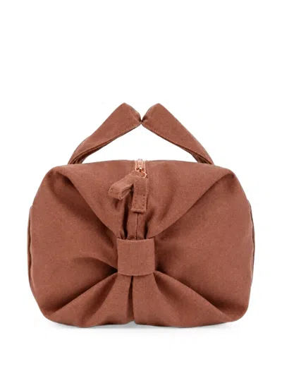 Repetto Medium Logo-print Canvas Bag In Brown
