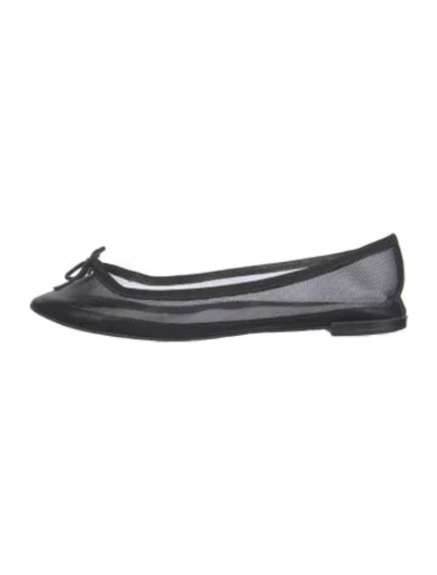 Pre-owned Repetto Mesh Ballet Flats In Black