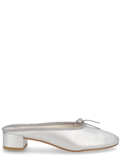 Repetto Mini Ballerina Heels - 3 Cm In Silver