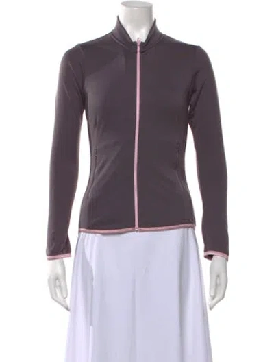 Pre-owned Repetto Mock Neck Long Sleeve Top In Purple