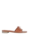 Repetto Mule Terence Woman Sandals Tan Size 12 Calfskin In Brown