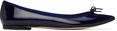 Repetto Navy Brigitte Pointy Toe Ballerina Flats In Classique