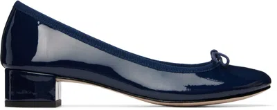 Repetto Navy Camille Heels In Black