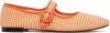 Repetto Orange & White Georgia Mary Jane Ballerina Flats