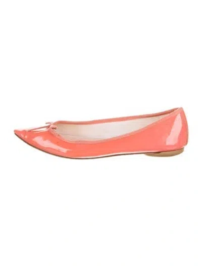 Pre-owned Repetto Patent Leather Ballet Flats In Orange