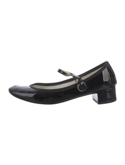 Pre-owned Repetto Patent Leather Bow Accents Pumps In Black