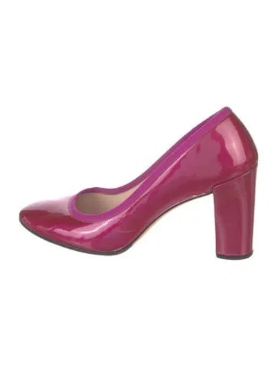 Pre-owned Repetto Patent Leather Bow Accents Pumps In Multi