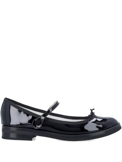 Repetto Patent-leather Bow Ballet Flats In Blue