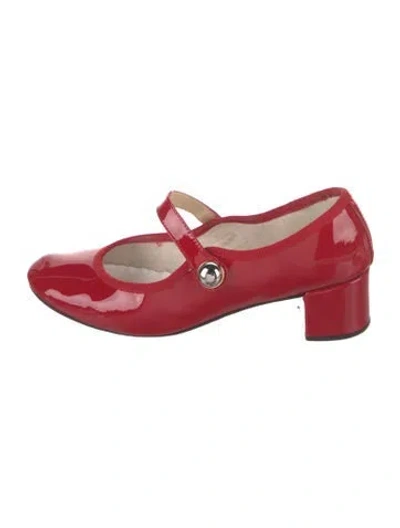 Pre-owned Repetto Patent Leather Grosgrain Trim Pumps In Red