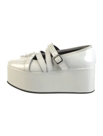 Pre-owned Repetto Patent Leather Mules In White