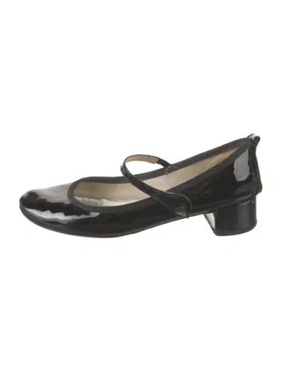 Pre-owned Repetto Patent Leather Slingback Pumps In Black