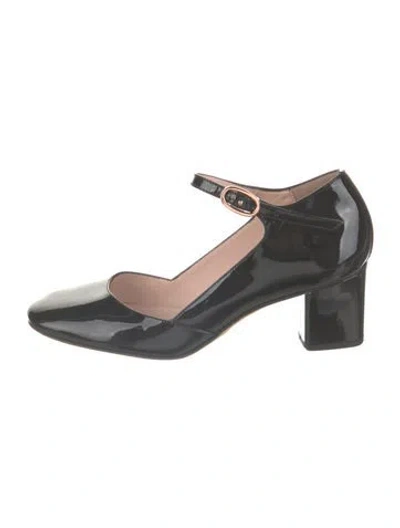 Pre-owned Repetto Patent Leather T-strap Pumps In Black