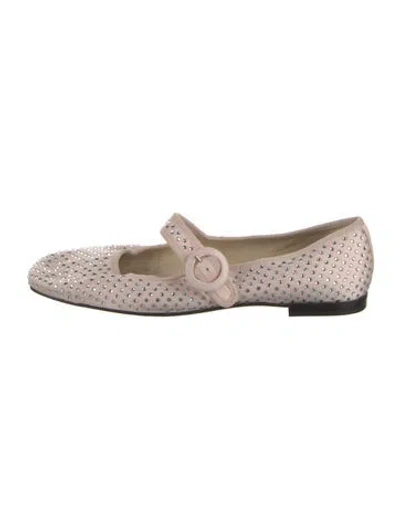 Pre-owned Repetto Patterned Mary Jane Flats In Pink