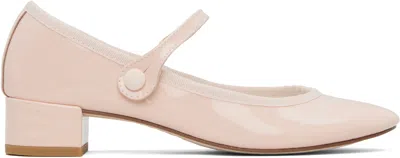 Repetto Pink Rose Mary Jane Heels