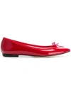 Repetto Red Brigitte Pointy Toe Ballerina Flats In Red