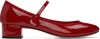 Repetto 30mm Rose Patent Leather Mary Jane Heels In Red