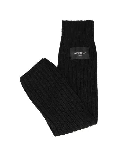 Repetto Gerippte Stulpen Mit Logo-patch In Black