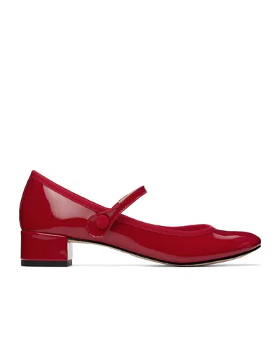 Repetto Rose Mary Jane High Heels In Red