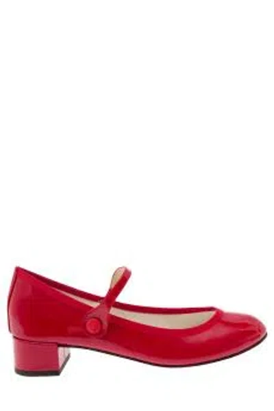 REPETTO ROSE RED MARY JANES WITH STRAP IN PATENT LEATHER WOMAN
