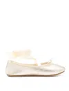 Repetto Sophia Leather Ballerina Shoes In Gold
