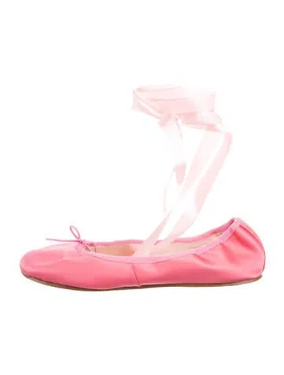 Pre-owned Repetto Satin Ballet Flats In Pink