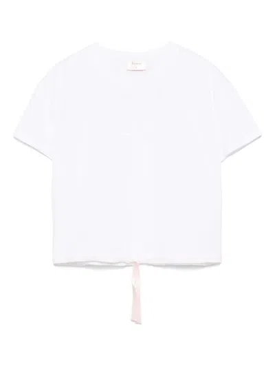 Repetto Satin-ribbon T-shirt In White