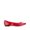 Repetto Cendrillon Flat Ballets With Leather Sole In Red