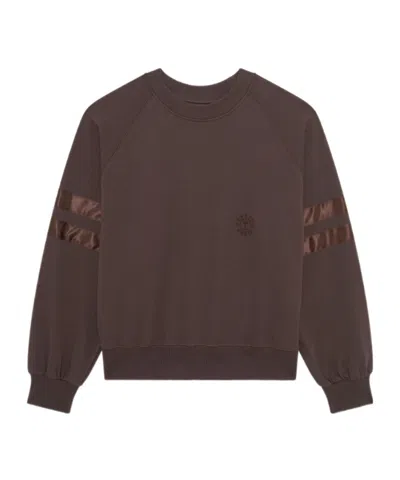 Repetto Signature Satin Oversized Sweat In Brown