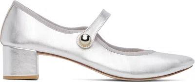 Repetto Silver Fabienne Mary Jane Heels
