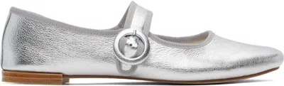 Repetto Silver Georgia Square-toe Mary Jane Ballerina Flats In 20 Argent