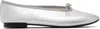 Repetto Silver Lilou Almond Toe Ballerina Flats