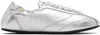 Repetto Silver Silk Tennis Sneakers
