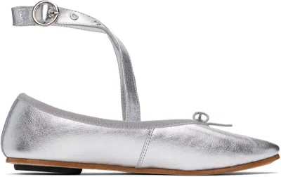 Repetto Silver Sophia Belt Ballerina Flats In 20 Argent