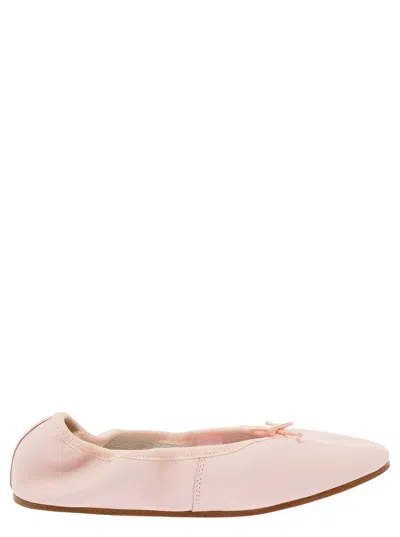 Repetto 'sofia' Pink Ballet Flats With Ribbon In Leather Woman