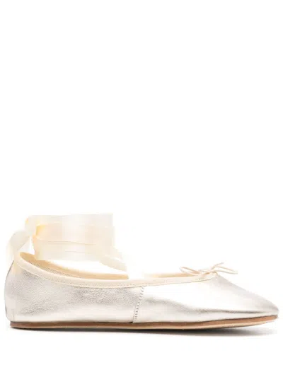 Repetto Sophia Leather Ballerina Shoes In Grey